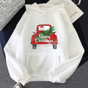 Merry Christmas xmas Hoodie Graphic Hoodies Cartoon Printed Sweater Unisex